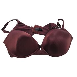 Torrid curve burgandy red size 42DD plunge t shirt bra underwire full coverage